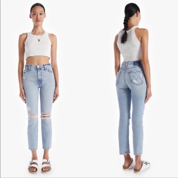 Mother Superior The Dazzler Ankle Lost It Blue Distressed Size 23 NWT - Picture 10 of 13